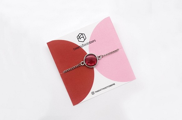紅點手鍊 • 樹脂手鍊 • Red Dot Bracelet • Resin Jewelry • t5o 第1張的照片