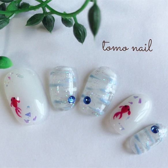 浴衣に 金魚 ネイル ネイルチップ ネイルシール Nail 通販 Creema クリーマ ハンドメイド 手作り クラフト作品の販売サイト