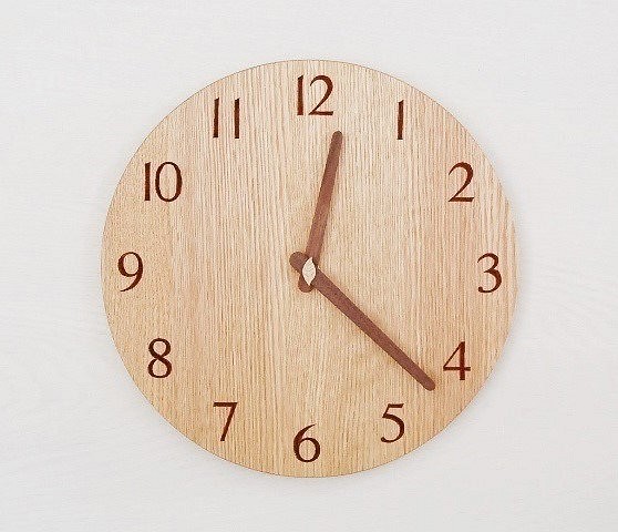 直径28cm 掛け時計 ｵｰｸ【1822】 1枚目の画像