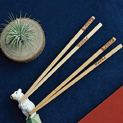 台灣檜木雙雙 • 對對筷子組合 ( 2雙筷子 ) 第1張的照片