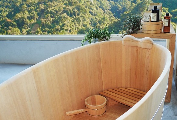 台灣檜木泡澡桶(台檜老料) 4.2尺 (可客製化訂做) 第1張的照片