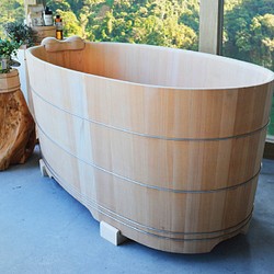 香杉原木泡澡桶  4.2尺 (可客製化訂做) 第1張的照片