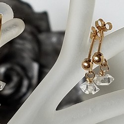 赫基默鑽石1粒耳環“耳環” 第1張的照片