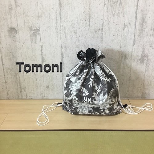 プールバッグ ジムバッグ ボタニカル 巾着リュック リュック バックパック Tomoni 通販 Creema クリーマ ハンドメイド 手作り クラフト作品の販売サイト