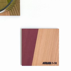木のコースター / パープルハート 1枚目の画像