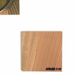 木のコースター / シルバーハート 1枚目の画像