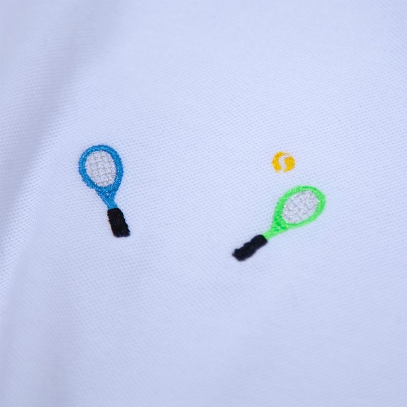 父の日ギフトに。【ギフト包装無料】テニス好きへのギフトに。テニスラケットポロシャツ 3XLサイズまで 1枚目の画像