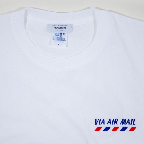 【父の日】VIA AIR MAIL  国際便エアメールTシャツ　ユニセックスS~XXL 1枚目の画像