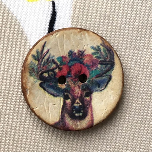 ドイツ ココナッツ ボタン花の帽子の鹿 1454 1枚目の画像