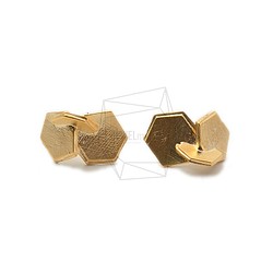 ERG-1329-MG【2個入り】トリプルヘキサゴンピアス,Triple Hexagon Earring Post 1枚目の画像