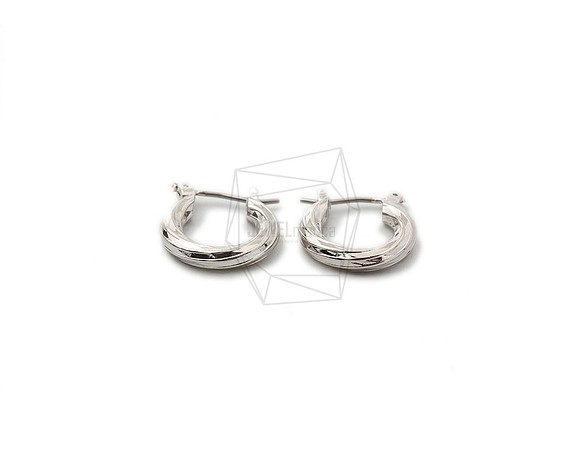 ERG-1515-R [2件]扭紋圓形圈耳環 第1張的照片