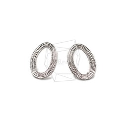 ERG-1565-MR [2件]蕾絲圓形耳環，蕾絲圓形耳釘 第1張的照片