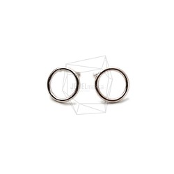 ERG-1679-R [2 件] 圓形耳環，圓形耳柱 / 10mm x 10mm 第1張的照片
