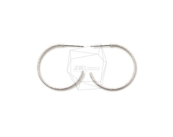 ERG-1684-R [2 件] 圓形耳環，圓形耳柱 / 21mm x 25mm 第1張的照片