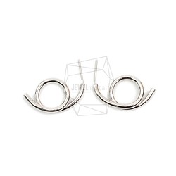 ERG-1859-R [2 件] 圓形耳環，圓形耳桿 / 14mm x 24mm 第1張的照片