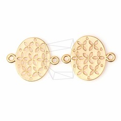 CNT-064-MG【4個入り】フラワーコネクタ,Floral Round Connector/17mm x 20mm 1枚目の画像