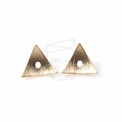 ERG-202-MG【2個入り】オーバルリーフピアス,Pierced Bent Triangle Earring 1枚目の画像