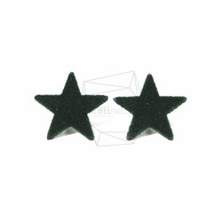 ERG-597-G【2個入り】ベルベットスターピアス ,velvet star Post Earring 1枚目の画像