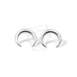 ERG-602-MR [2件]新月耳環，新月郵政耳環 第1張的照片