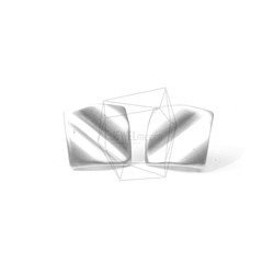 ERG-674-MR【2個入り】 ウェービーダイヤモンド ピアス,Wavy Rhombus Post Earring 1枚目の画像