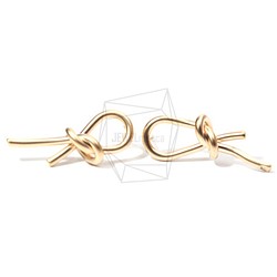 ERG-719-MG [2pieces] Knot Earrings, Knot Post Earring / 15mm X 3 第1張的照片