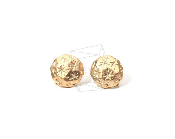 ERG-762-MG【2件裝】足球耳環，足球貼耳環 第1張的照片