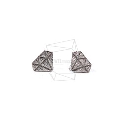 ERG-893-R【2個入り】ダイヤモンド シェイプピアス,Diamond Shape Brushed Texture 1枚目の画像