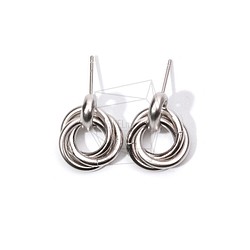 ERG-902-MR【2個入り】リングバンドルピアス,Ring Bundle earrings 1枚目の画像