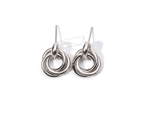 ERG-902-MR【2個入り】リングバンドルピアス,Ring Bundle earrings 1枚目の画像