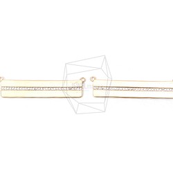 PDT-1874-MG【2個入り】スティックバーペンダント,Cubic Zirconia Stick Bar 1枚目の画像