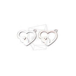 PDT-1878-MR [2 Pieces] Elephant Heart Pendant，Elephant Heart Pen 第1張的照片