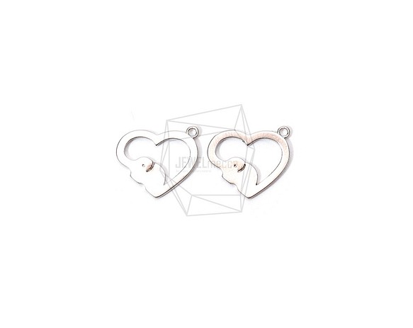 PDT-1878-MR [2 Pieces] Elephant Heart Pendant，Elephant Heart Pen 第1張的照片