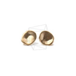 ERG-1002-MG【2個入り】ハンマードラウンドピアス/Hammered Round Post Earrings 1枚目の画像