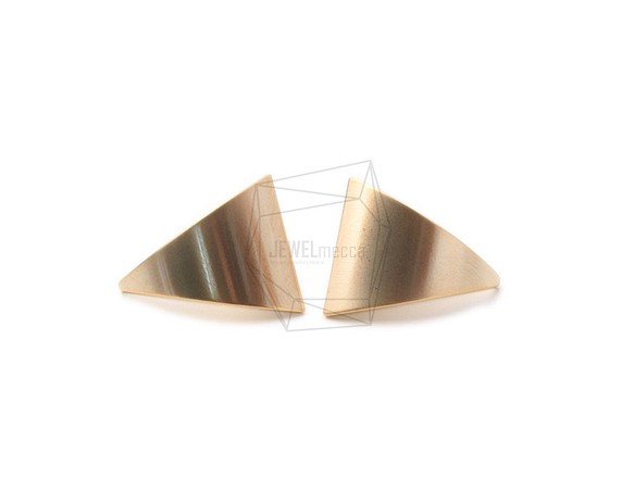 ERG-1024-MG【2個入り】カーブトライアングピアス/Curve Triangle Post Earrings 1枚目の画像