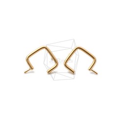ERG-1073-MG [2pieces] Square Earrings, Square Post Earring / 16m 第1張的照片