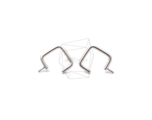 ERG-1073-MR [2pieces] Square Earrings, Square Post Earring / 16m 第1張的照片