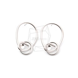 ERG-1194-MR【2個入り】ダブルラウンド ピアス,Double Round Post Earrings 1枚目の画像