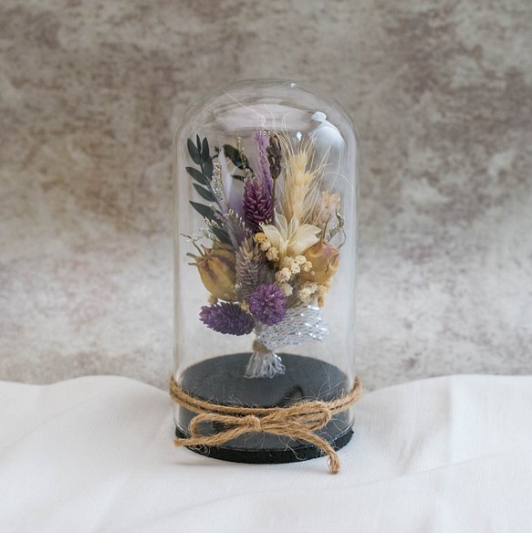 【奇比植作】（紫色系）經典宇宙星空瓶8X16 - 乾燥花/禮品/客製 第1張的照片