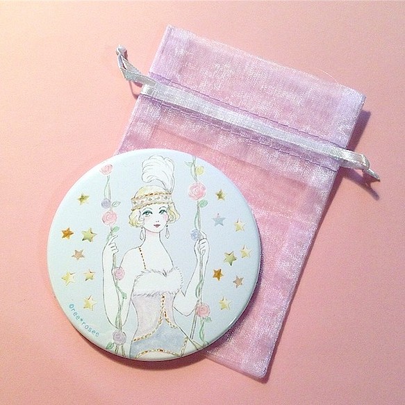 ★SOLD OUT★ハンドミラー_flapper girl (巾着付き) 1枚目の画像