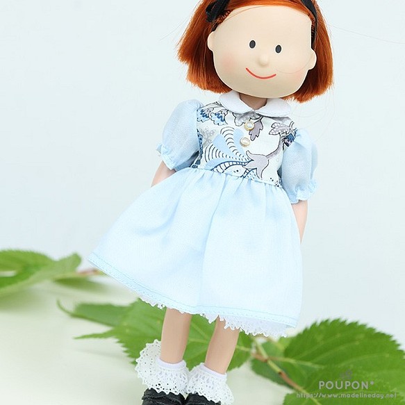 Madeleine-chan藍色/泡泡袖連衣裙的服裝 第1張的照片