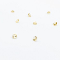 宝石質シトリンAAA☆ラウンドファセットカット4×4×2mm 2粒セット 1枚目の画像