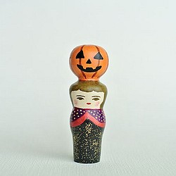 ハロウィン人形（むらさき衿） 1枚目の画像