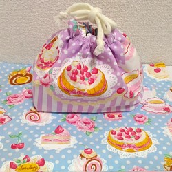 ☆特価☆　ケーキパラダイス　お弁当袋・ランチョンマットセット 1枚目の画像
