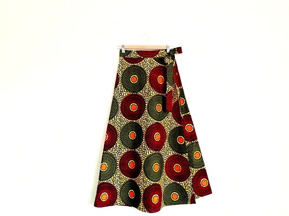 アフリカ布巻きスカート 1枚目の画像
