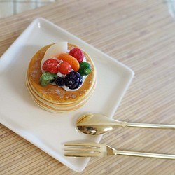 樹脂黏土 綜合水果美式鬆餅 小印泥 第1張的照片