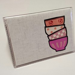 彫紙アートで作るカードケース＜カフェオレボール＆ポット：ピンク＞ 1枚目の画像
