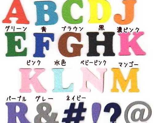 送料無料 【6センチ 3枚】アルファベットクーパーのフェルト