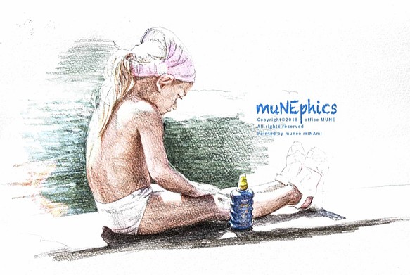 鉛筆画リアルイラスト「muNEphics」 1枚目の画像