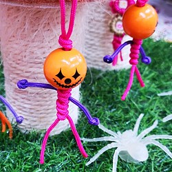ハロウィン 飾り　かぼちゃ　コスプレ　仮装　の小物にも パラコード 犬♪ 1枚目の画像