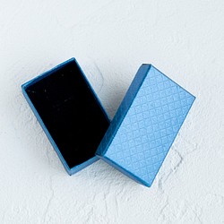 薄型高級ギフトボックス（小）2個 （クリックポスト対応）シルクブルー 1枚目の画像